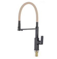 Смеситель для кухни Savol S-L1808H-12 цвет Черный Бежевый