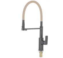 Смеситель для кухни Savol S-L1808Q-12 цвет Графит Бежевый