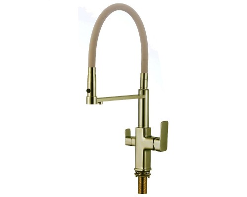Смеситель для кухни Savol S-L1809C-12 цвет Бронза Бежевый