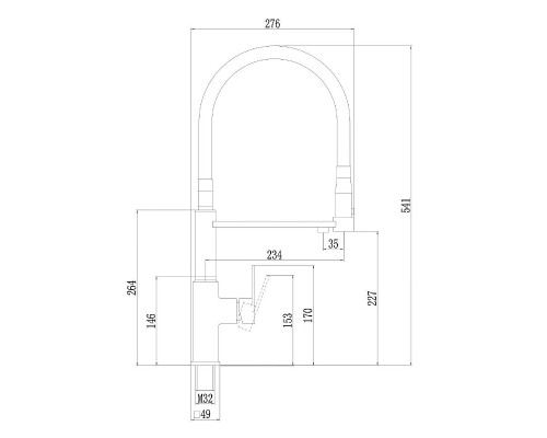 Смеситель для кухни Savol S-L1809H-01 цвет Черный