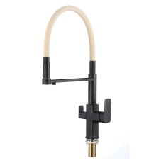 Смеситель для кухни Savol S-L1809H-12 цвет Черный Бежевый