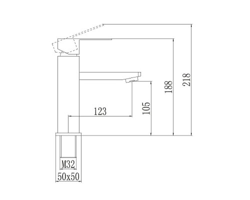 Смеситель для раковины Savol S-SUS1001 цвет Сатин