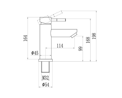 Смеситель для раковины Savol S-SUS1002 цвет Сатин