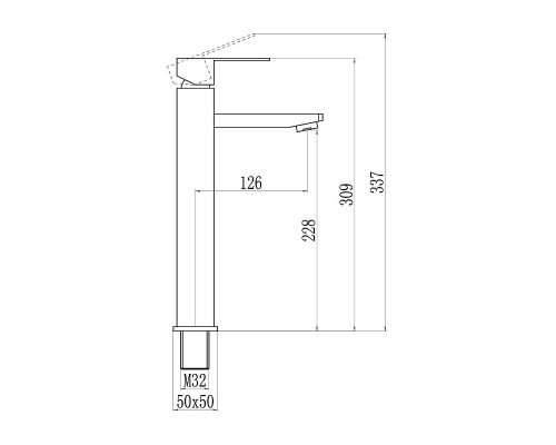 Смеситель для раковины Savol S-SUS2001 цвет Сатин