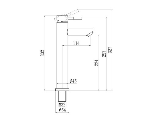 Смеситель для раковины Savol S-SUS2002 цвет Сатин