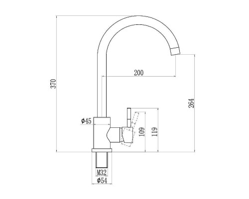 Смеситель для кухни Savol S-SUS3002H цвет Черный