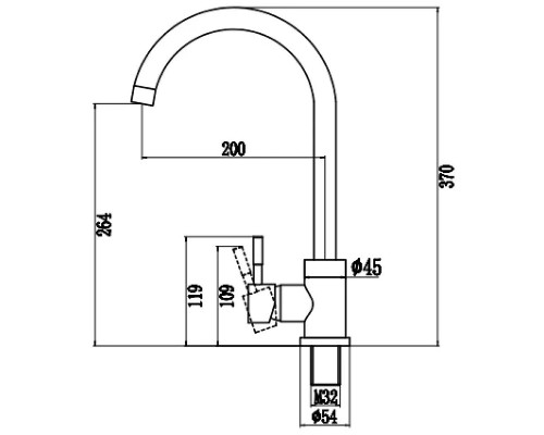 Смеситель для кухни Savol S-SUS3002S цвет Песочный