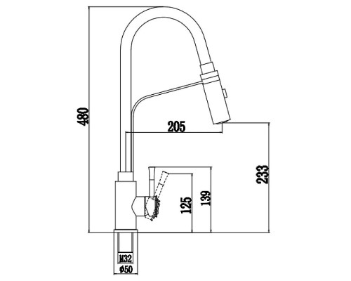 Смеситель для кухни Savol S-SUS6012-01 цвет Сатин Черный