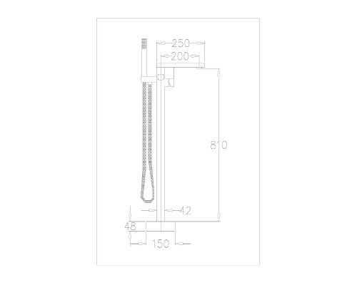 Смеситель для ванны Savol S-SUS8803H цвет Черный
