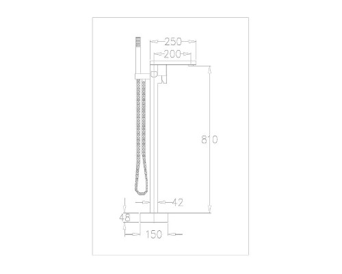 Смеситель для ванны Savol S-SUS8803L цвет Сатин