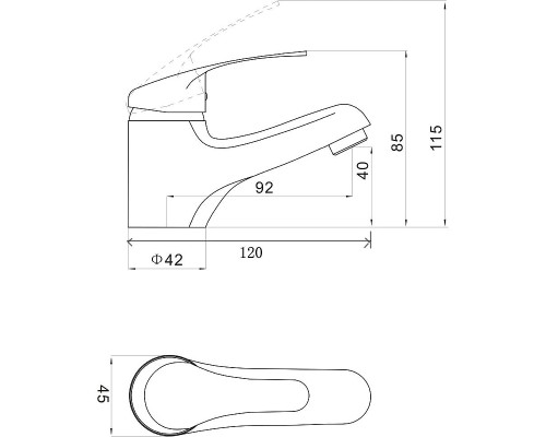 Смеситель для раковины Savol S-T1001 цвет Хром