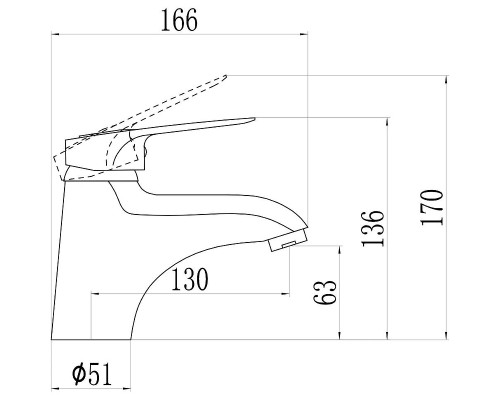 Смеситель для раковины Savol S-T1004 цвет Хром