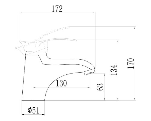 Смеситель для раковины Savol S-T1006 цвет Хром