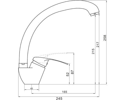 Смеситель для кухни Savol S-T4101-1 цвет Хром