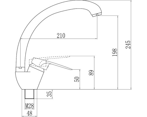 Смеситель для кухни Savol S-T4104 цвет Хром