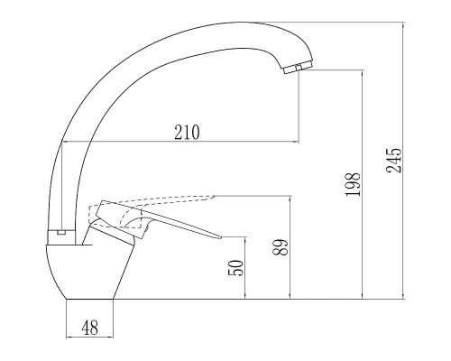Смеситель для кухни Savol S-T4104-1 цвет Хром