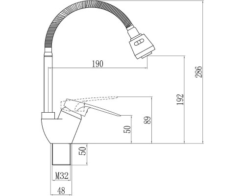 Смеситель для кухни Savol S-T4304 цвет Хром