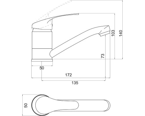 Смеситель для кухни Savol S-T4501-1 цвет Хром