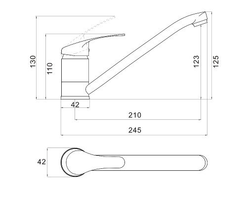 Смеситель для кухни Savol S-T4901-1 цвет Хром
