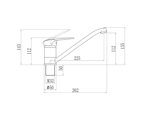 Смеситель для кухни Savol S-T4904 цвет Хром