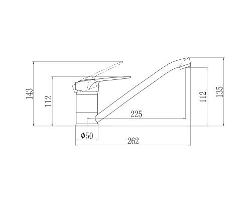 Смеситель для кухни Savol S-T4904-1 цвет Хром