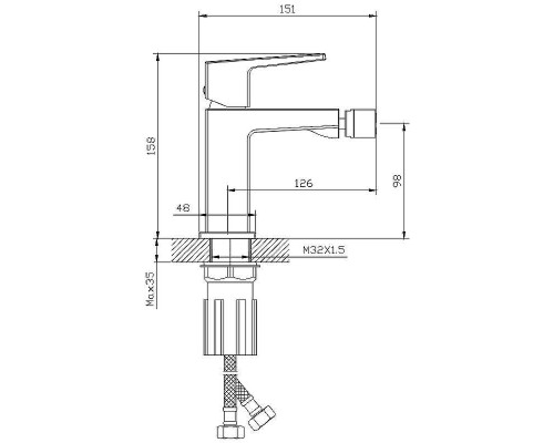 Смеситель для биде Splenka S01.50 Хром