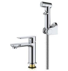 Смеситель для раковины Splenka S05.12 с гигиеническим душем Хром