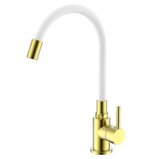 Смеситель для кухни Splenka S201.4408.03 Золото матовое Белый