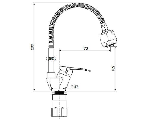 Смеситель для кухни Splenka S202.47.05 Сатин