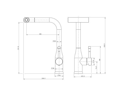 Смеситель для кухни Splenka S206.49.05 цвет Сатин