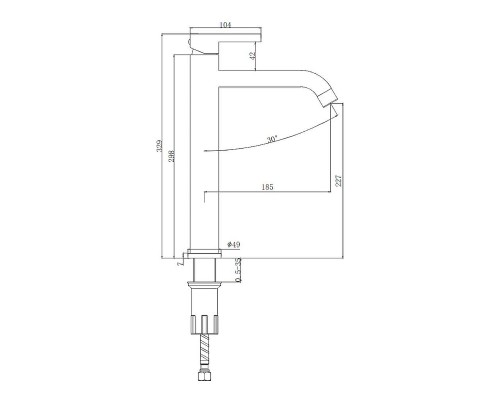 Смеситель для раковины Splenka S221.15.03 цвет Золото матовое