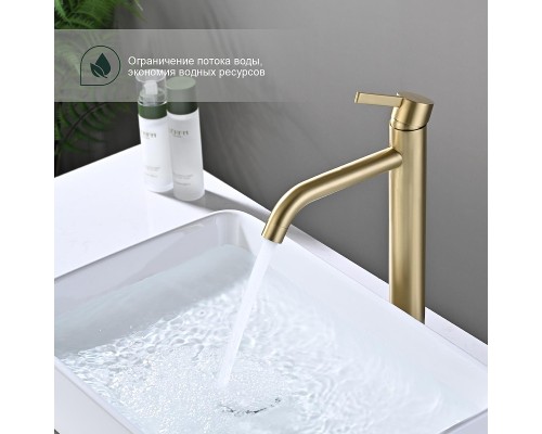 Смеситель для раковины Splenka S221.15.03 цвет Золото матовое