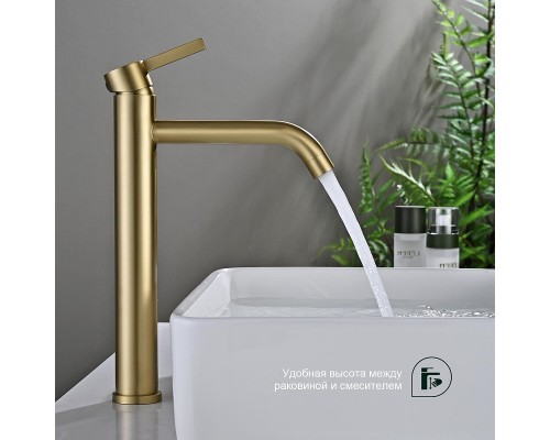 Смеситель для раковины Splenka S221.15.03 цвет Золото матовое