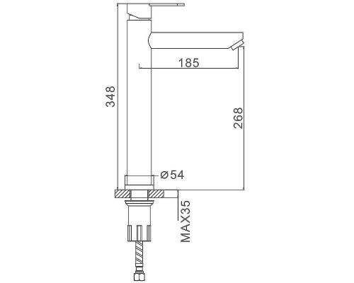 Смеситель для раковины Splenka S223.15.06 Черный матовый