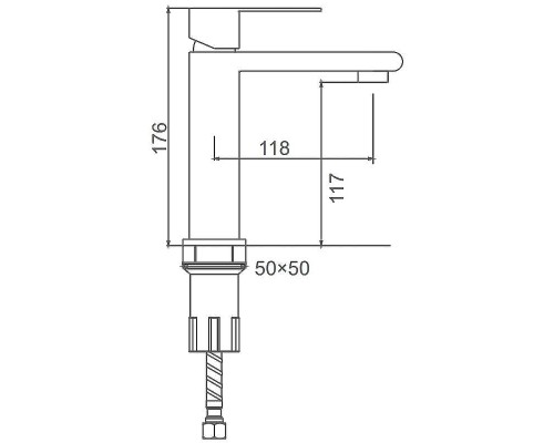 Смеситель для раковины Splenka S224.10.05 Сатин