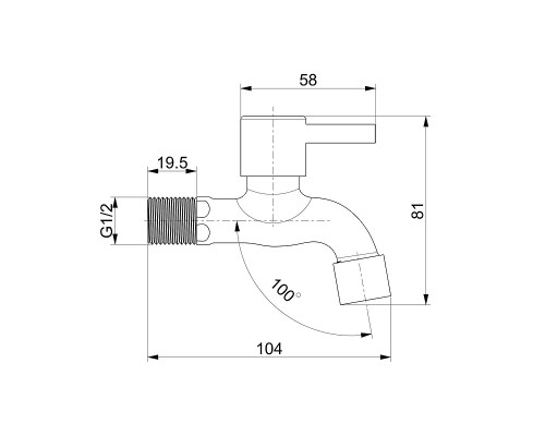 Кран для одного типа воды Splenka S249.71 цвет Сатин