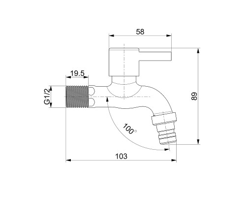 Кран для одного типа воды Splenka S249.72 цвет Сатин