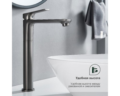 Смеситель для раковины Splenka S30.15.09 Графит матовый