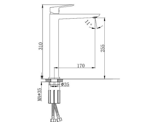 Смеситель для раковины Splenka S41.15 Хром