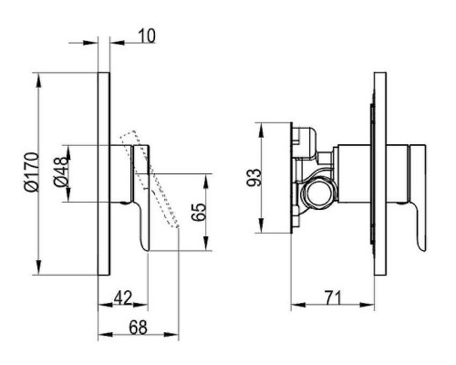 Смеситель для душа Villeroy&Boch O.Novo TVS10435200061 цвет Хром