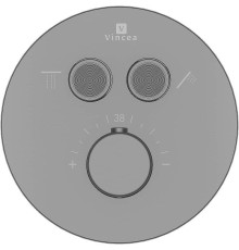 Смеситель для душа Vincea VSCV-322T-MGM с термостатом Вороненая сталь