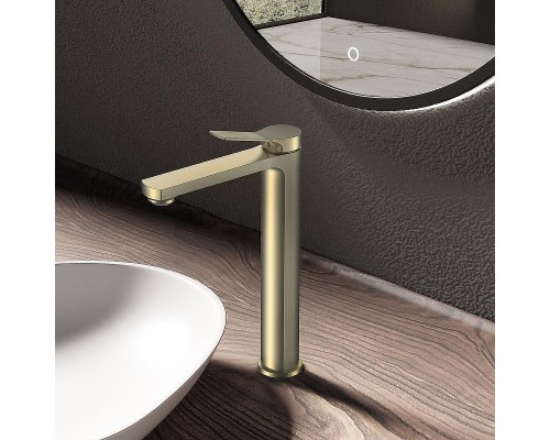 Смеситель для раковины Vincea Arco VBF-4AR02BG Брашированное золото