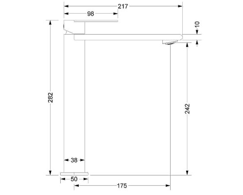 Смеситель для раковины Vincea Vogue (SS) VBF-2VS2GM Вороненая сталь