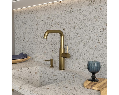 Смеситель для кухни WasserKRAFT A8587 цвет Золото матовое