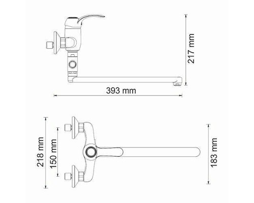 Смеситель для ванны WasserKRAFT A1302L.055 универсальный цвет Темная бронза