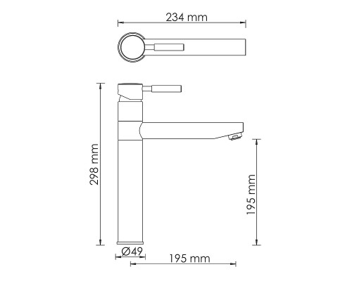 Смеситель для кухни WasserKRAFT A8137 Светлая бронза