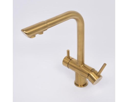 Смеситель для кухни WasserKRAFT A8387 Золото матовое