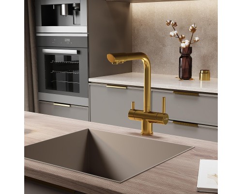 Смеситель для кухни WasserKRAFT A8387 Золото матовое