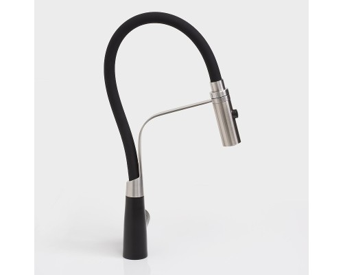 Смеситель для кухни WasserKRAFT A8417 Нержавеющая сталь Черный