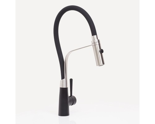 Смеситель для кухни WasserKRAFT A8417 Нержавеющая сталь Черный